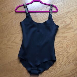 JUICY COUTURE Black Bodysuit with GOLD studded Straps.  NWOT